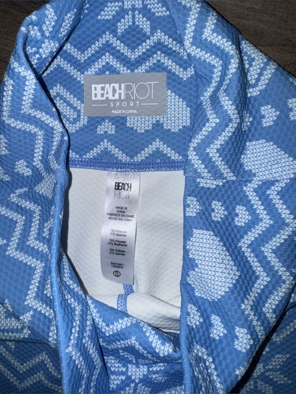 Beach Riot Sport Fair Isle Snowflake Leggings S - Picture 4 of 10